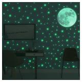 Luminous Moon Stars Wall Stickers for Kids room...