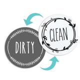 Round Magnetic Fridge Sticker Clean Dirty...