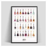 Famous Guitars Posters Musical Instrument...