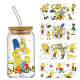 Funny Cartoon Family Stickers Waterproof UV DTF...