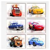 Lightning McQueen Cars Watercolor Art Prints...