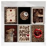 1/3/6pcs Retro Leopard Cheetah Canvas Prints...