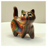 1 painted wooden kitten Creative wooden...