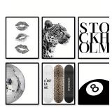 1/6pcs Retro Leopard Cheetah Abstract Canvas...
