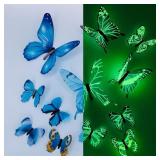 New 12Pcs Fashion 3D Luminous Butterfly...