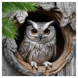 Contemporary Owl Wall Theme Round Wooden Home...