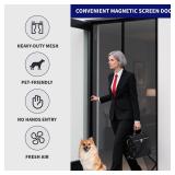 Black Fibreglass Magnetic Door Screen...