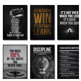 Motivational Quotes Success Canvas Poster Lion...