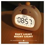 Bedside LED Clock Kids Alarm Clock Children's...