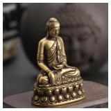 Vintage Brass Sitting Buddha Figurine Small...