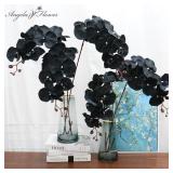 8 Heads Artificial Flower Black Butterfly...