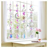 1 Pc Galaxy Stars Moon Crystal Hanging Sun...