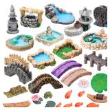 Fairy Garden Accessories Miniature Spring Water...
