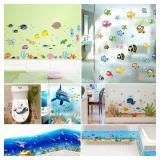 Cartoon Fish Sealife Wall Stickers for Kids...
