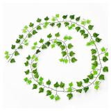 1Pcs Green Silk Artificial Hanging Ivy Leaf...
