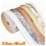 10m/Roll 3D Wall Trim Line Skirting Border Self...