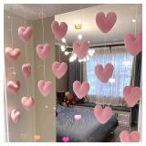 Romantic Heart Shaped Door Hanging Curtain...