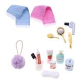 Dollhouse Miniature Bathroom Accesso Kit...