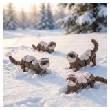 Articulated Ferret Figure - 8cm Brown & White...