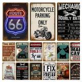 Retro Metal Sign Wall Art Mural Aesthetic Room...