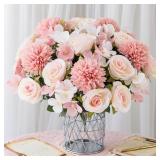 1/4pcs Artificial Flower Rose Chrysanthemum...