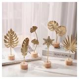 1pcs Golden Ginkgo Leaf Feather Metal Model...