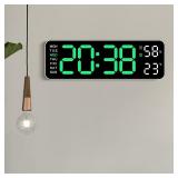 9 Inch Large Digital Wall Clock USB Powered...
