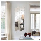 12PCS/Lot Geometric Solid Hexagonal Mirror Wall...