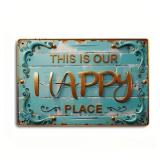 Vintage Metal Sign This Is Our Happy Place Wall...
