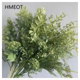 Green Artificial Plants Leaves Mist Grass...