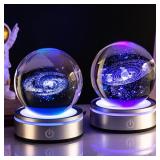 Crystal Ball Night Lights Glowing Planet Galaxy...