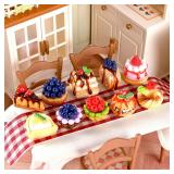 10pcs 1: 12 Miniature Resin Food Toys Cake Doll...