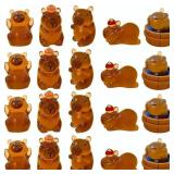 10/20pcs Luminous Capybara Mini Resin Animals...