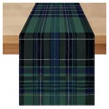 Classic Checkered Christmas Table Runner...