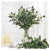 1/3pcs Artificial Olive Leaves Tree Branch...