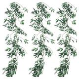 5.7FT Artificial Willow Leaf Rattan Simulation...