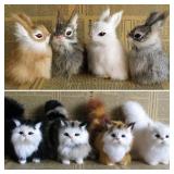 Simulation Rabbit Owl Cat Fox Ornament Furs...