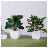 Fake Plants Bonsai Simulation Pot Green Plants...