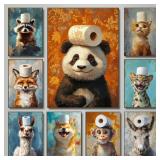 Cartoon Cute Funny Animals with Toilet Paper on...
