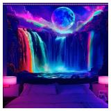 1PC Colorful Waterfall UV Response tapestry,...