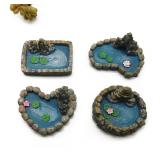1Pc Vintage Pool Figurine Ponds Model Resin...