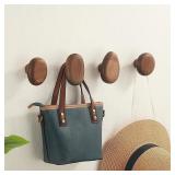 Natural Wooden Wall Mounted Coat Hooks...