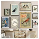 Vintage Bird Art Print Poster Antique Bird...