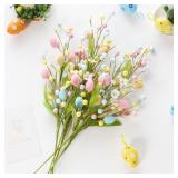 Easter Egg Tree Branch Fake Plant Happy Easter...