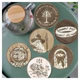 Festive Cheer Wooden Coaster - 6-Piece Holiday...