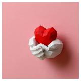 Love Refrigerator Magnet Holding Love Geometric...