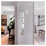 HOME Home Logo 3D Mirror Wall Sticker, Entrance...