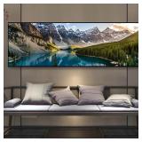 Landscape Canvas Painting, Lake Forest Mountain...