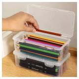 1Pc Transparent Pencil Case Box Large-capacity...