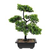 Artificial Bonsai Tree Juniper Faux Plants...